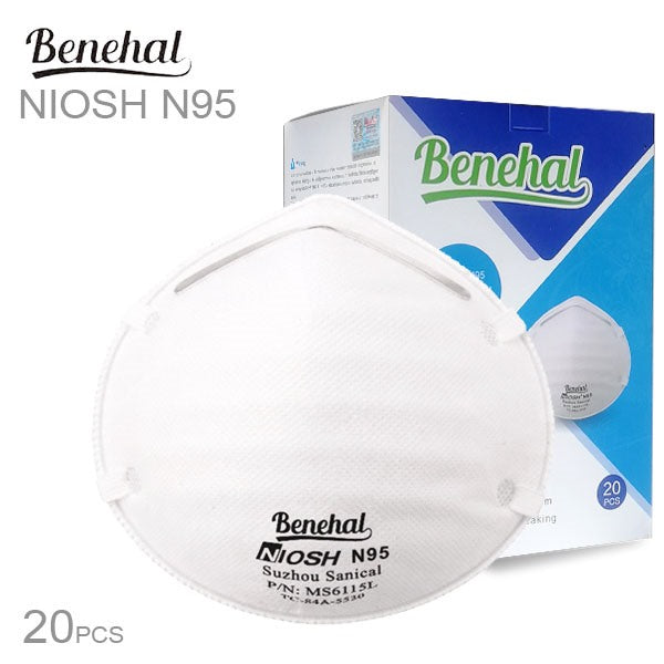 Benehal MS6115L N95 Mask NIOSH Approved -  20 N95 masks